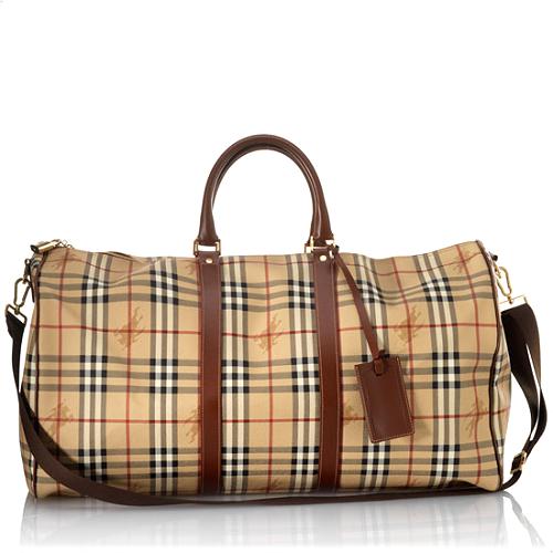 Burberry Haymarket Large Duffel