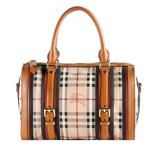 Burberry Haymarket Satchel Handbag