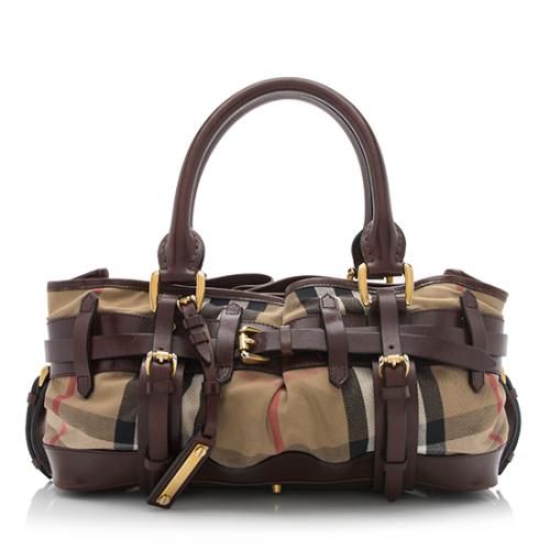 Burberry House Check Belted Bridle Satchel