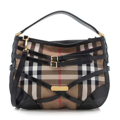 Burberry House Check Bridle Dutton Small Hobo