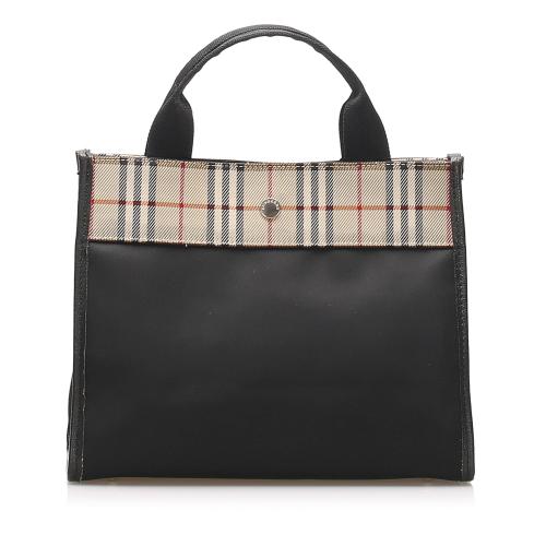 Burberry House Check Canvas Handbag