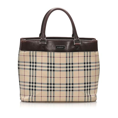 Burberry House Check Canvas Tote Bag