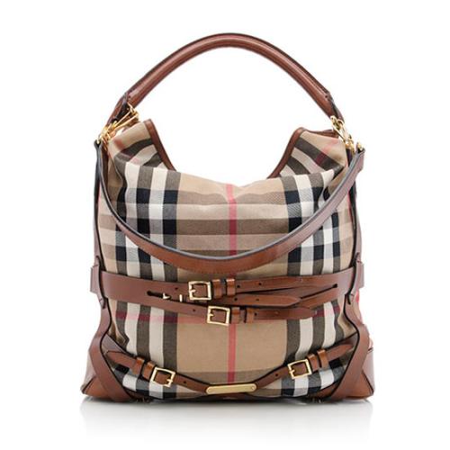 Burberry Bridle House Check Gosford Large Hobo