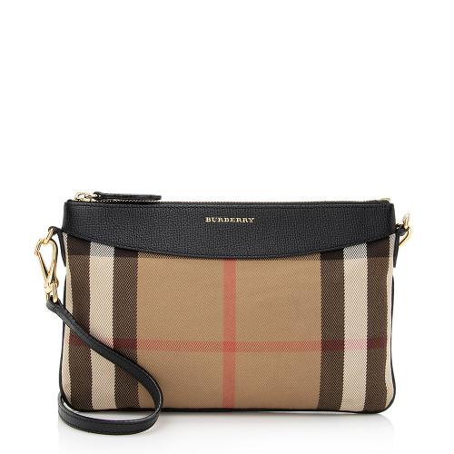 Burberry House Check Peyton Clutch