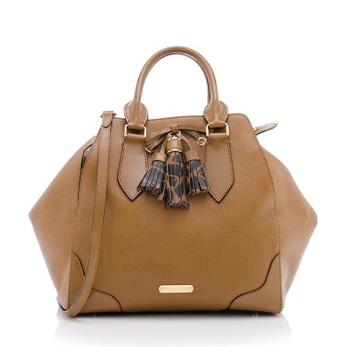 Burberry Leather Animal Print Tote 