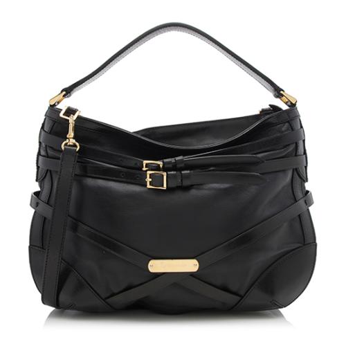 Burberry Leather Bridle Dutton Small Hobo