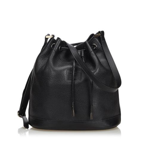 Burberry Leather Bucket Bag