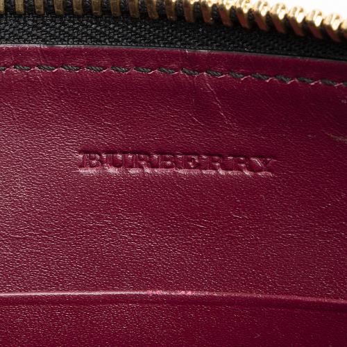 Burberry Leather Embossed Check Peyton Crossbody Bag
