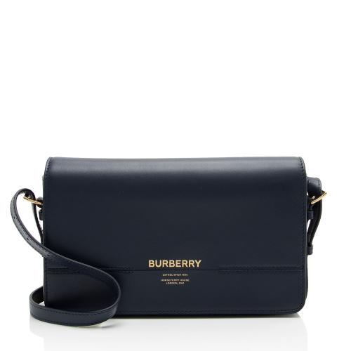 Burberry Leather Grace Medium Flap Shoulder Bag