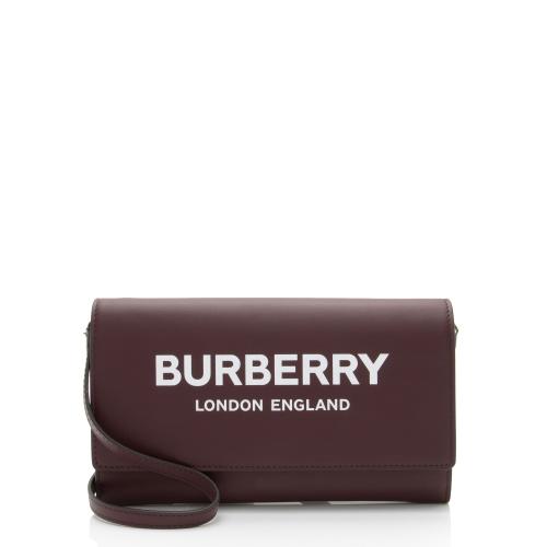 Burberry Leather Hazelmere Wallet On Strap