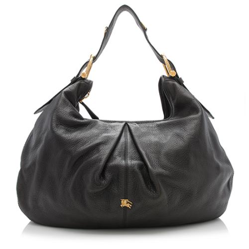 Burberry Leather Malika Large Shoulder Bag