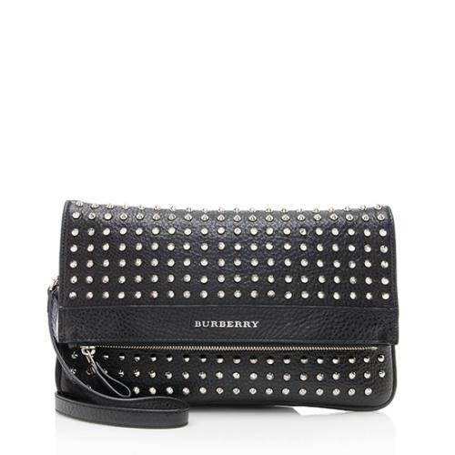 Burberry Studded Leather Adeline Clutch 