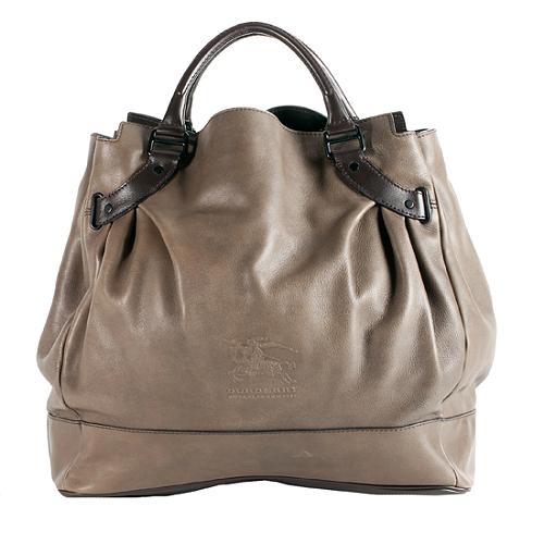 Burberry Leather Woolf Tote