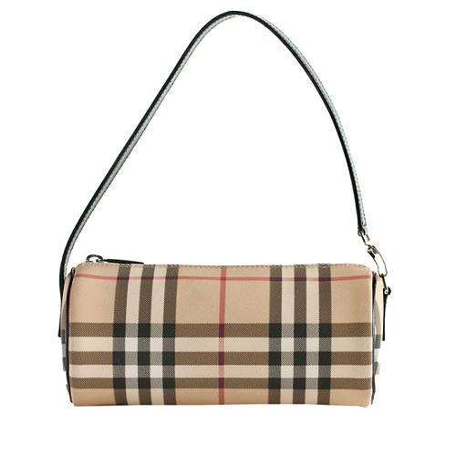 Burberry Nova Check Barrel Shoulder Bag