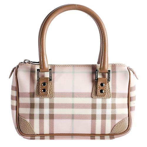 Burberry Nova Check 'Candy' Small Boston Satchel Handbag