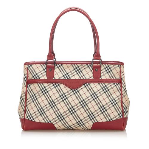 Burberry Nova Check Canvas Tote Bag