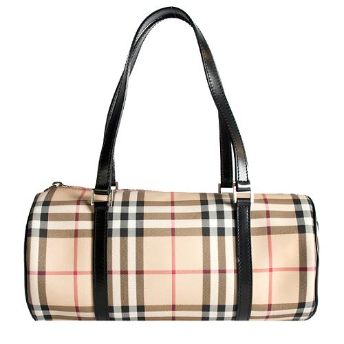 Burberry Nova Check Satchel Handbag