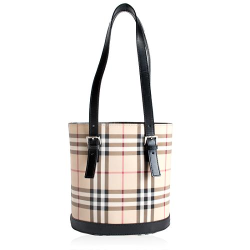 Burberry Nova Check Small Bucket Tote