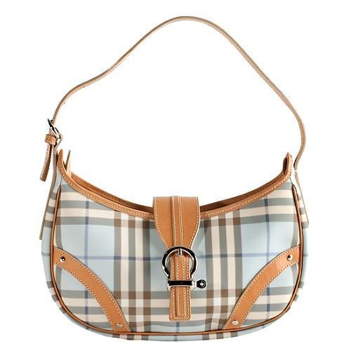 Burberry blue discount nova check bag