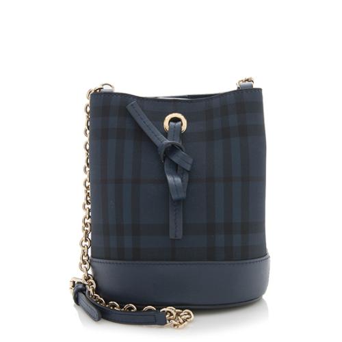 Burberry Overdyed Horseferry Check Canvas Baby Bucket Bag
