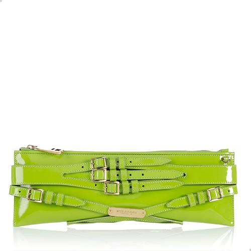 Burberry Patent Leather Parmoor Prorsum Clutch