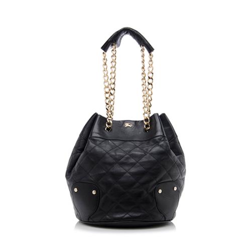 Burberry Quilted Leather Bucket Bag