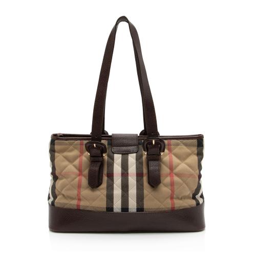 Burberry Quilted House Check Manor Tote