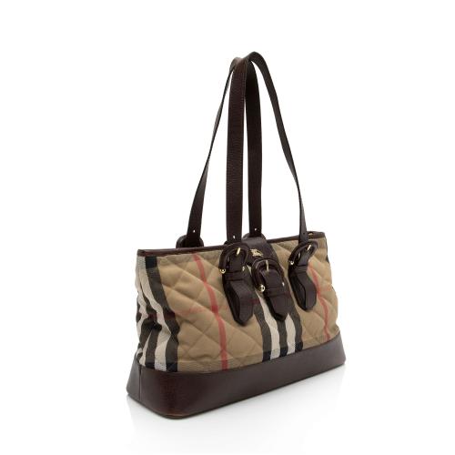 Burberry Quilted House Check Manor Tote