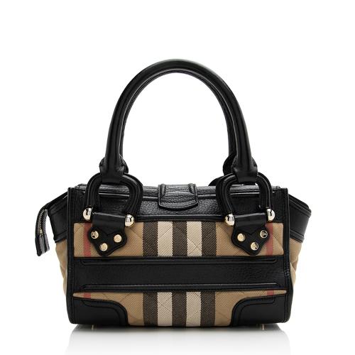 Burberry Quilted House Check Mini Manor Satchel