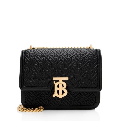 Burberry Quilted Lambskin TB Flap Chain Small Shoulder Bag