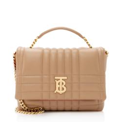 Burberry Quilted Lambskin TB Lola Top Handle Small Satchel 