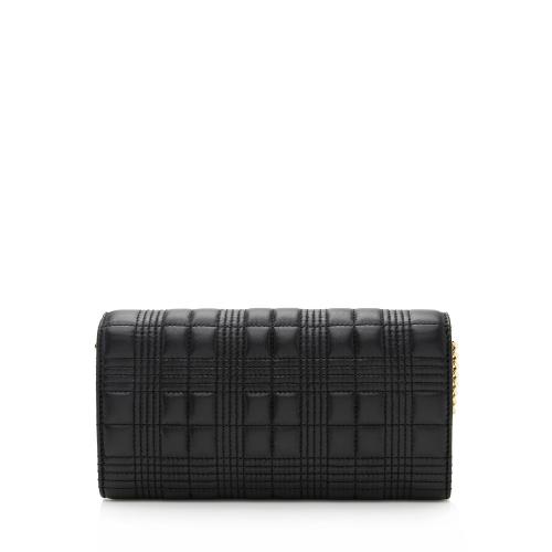 Burberry Quilted Lambskin TB Lola Wallet on Chain