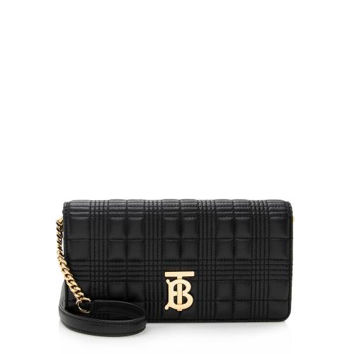 Burberry Quilted Lambskin TB Lola Wallet on Chain