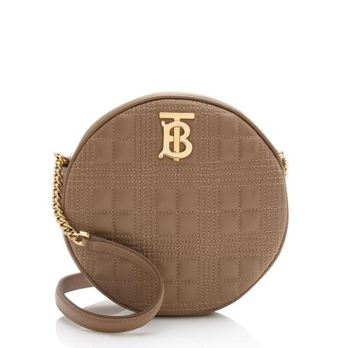 Burberry Quilted Lambskin TB Louise Mini Crossbody Bag