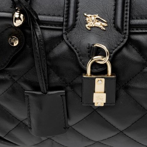 Burberry Quilted Leather Manor Satchel