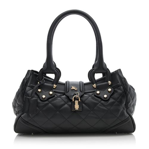 Burberry Leather Quilted Satchel 