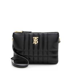 Burberry Quilted Leather TB Lola Twin Pouch