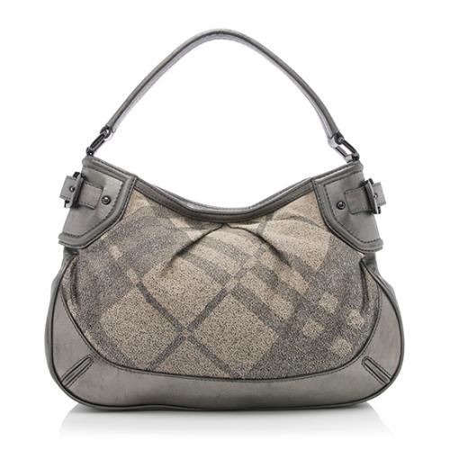 Burberry Shimmer Check Fairby Hobo 