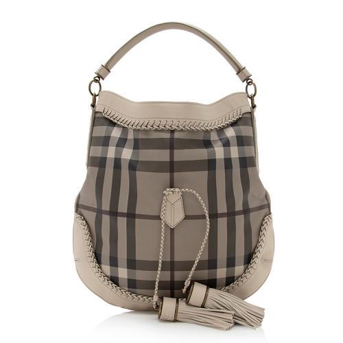 Original Burberry smoked check hobo