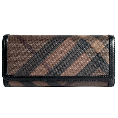 Burberry Smoked Check Continental Wallet