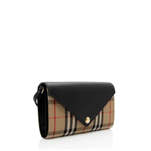 Burberry Vintage Check Hannah Wallet on Strap