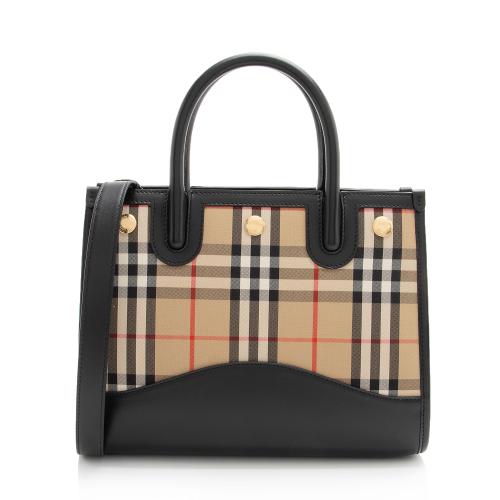 Burberry Vintage Check Smooth Calfskin Title Baby Tote
