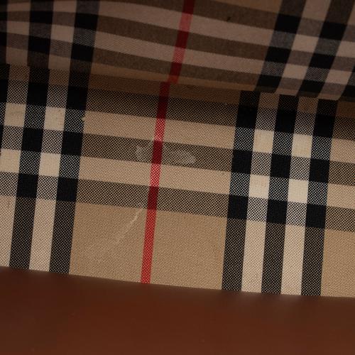 Burberry Vintage Check Smooth Calfskin Title Large Tote