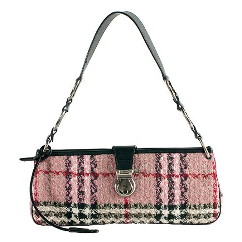 Burberry Wool Nova Check 'Mastaire' Small Shoulder Bag