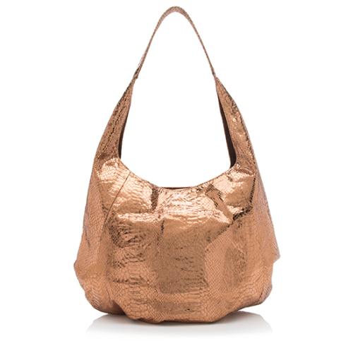 Carlos Falchi Embossed Snakeskin Hobo