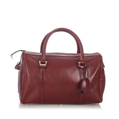 Cartier Must De Cartier Leather Boston Bag