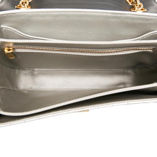 Celine Bicolor C Quilted Leather Shoulder Bag