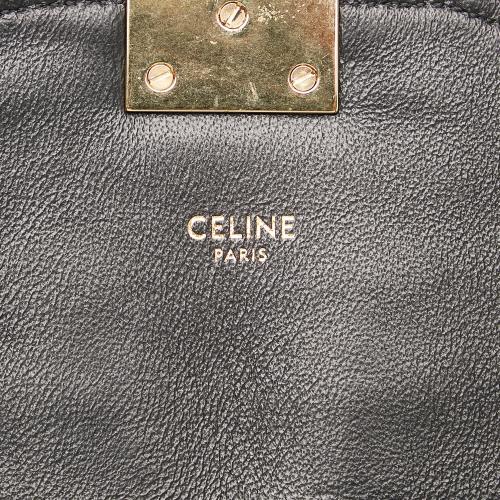 Celine Bicolor C Quilted Leather Shoulder Bag