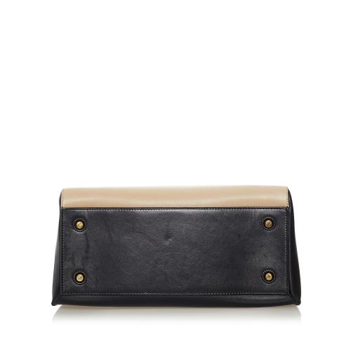 Celine Edge Bicolor Leather Handbag
