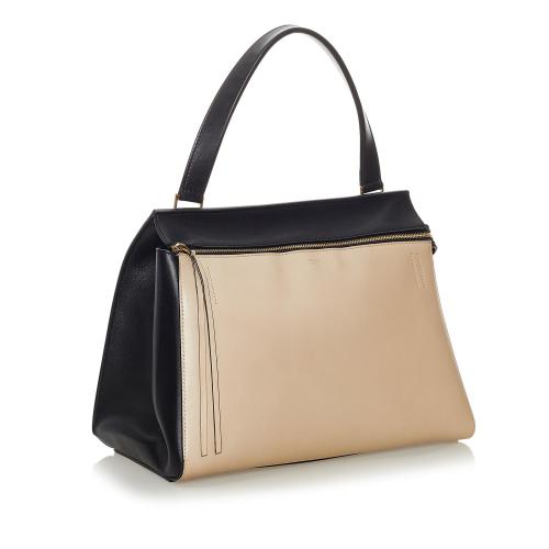 Celine Edge Bicolor Leather Handbag